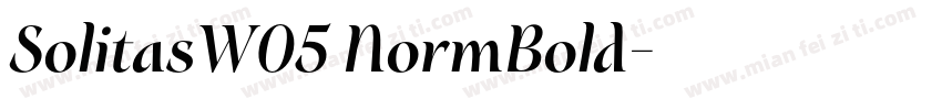 SolitasW05 NormBold字体转换